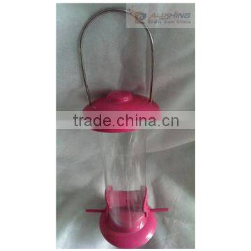 Wholesale Metal Hanging Birdfeeder Wild Bird Seed Feeder Anti Squirrel Red Color Cage