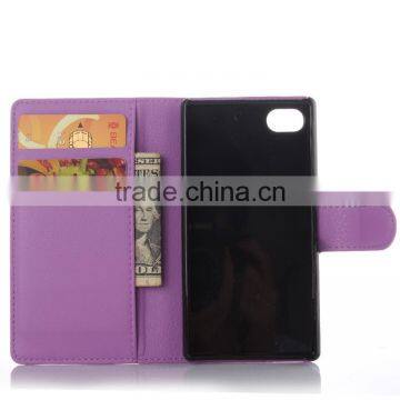 CHEAP COW SKIN TEXTURE Soft Wallet Case Stand PU Leather Case For SONY XPERIA Z5 E6603 E6633 FLIP LEATHER CREDIT CARD CASE photo-5