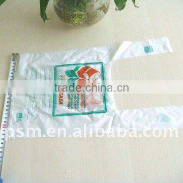 biodegradable plantstarch T shirt bag for shopping