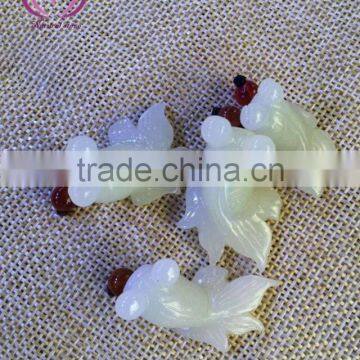 nephrite jade white jade stone crafts pendent magnolia flower pendent