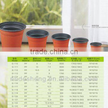 Plastic Christmas Decor Flower Pot