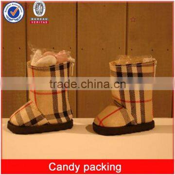 cute shoes shape irregular christmas chocolate foil packing