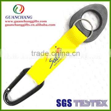 promotional carabiner short strap with bottle holder