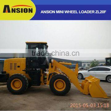 Construction articulated mini wheel loader for heavy work with 1.1m3 bucket
