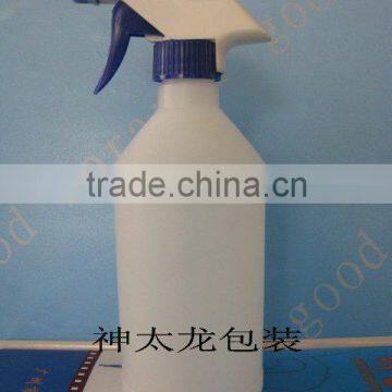 HDPE plastic spray bottle with trigger sprayer for cleaning