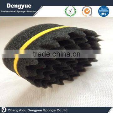 Double Sided Barber Hair Brush Sponge Dreads Locking twist Coil Afro Curl Wave