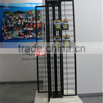 4 Sides Removable Floor Standing Metal Rotating Display Stand