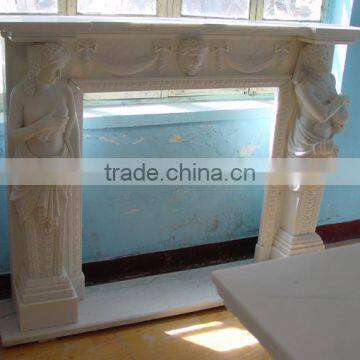 Western Style Carving Marble Fireplace photo-6
