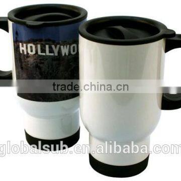 LOGO printing promotional gifts Stainless Steel Travel Mug with handle