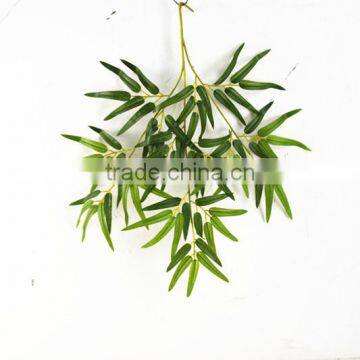 SJ070909 Silk Print Decorative Bamboo Tree Leaves for Garden Arrangement photo-5