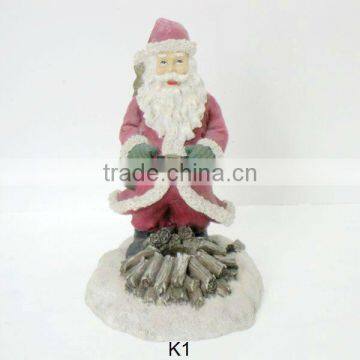 Resin santas claus figurine