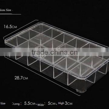 12&18 Lattices With Cover Clear Plastic Sundries Storage Box Jewelry Box photo-5