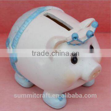 Resin Pink Pig Wearing Crown Piggy Bank Money Boxes Wholesale photo-4