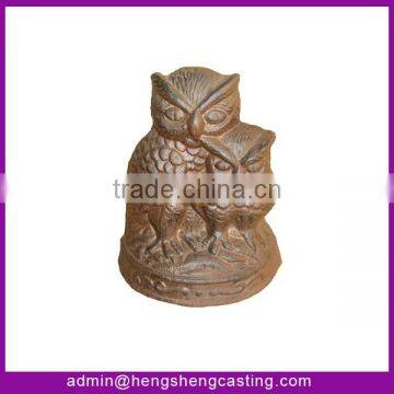 antique cast iron owl door stopper