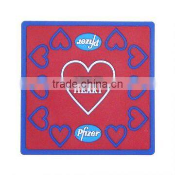 Soft pvc square coaster