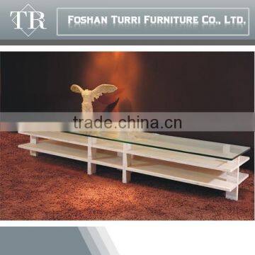 tempered glass top natural marble TV stand, TV tables