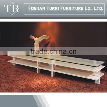 Modern Iran Imported Travertine With Glass Surface Coffee Table photo-3