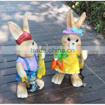 Animal Garden Sculptures Lawn Decoration Lovely Rabbit Statue photo-2