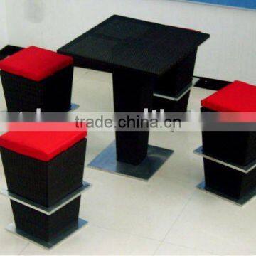 Eco-friendly PE Rattan or wicker Bar sets