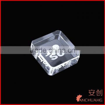 crystal diamond shaped paperweight