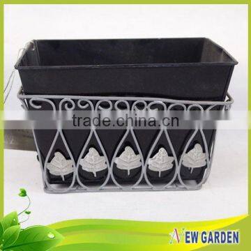 Beautiful Hand Painted Flower Vases With Metal Wire Holder For Home Decoration photo-6