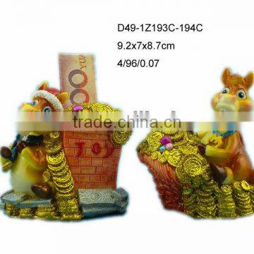 Horse resin money safe box