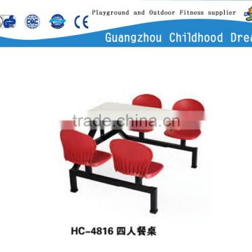 (HC-4816) Four seats modern school dining table feasibility study project