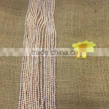 3mm Pink Freshwater Pearl Strand photo-5