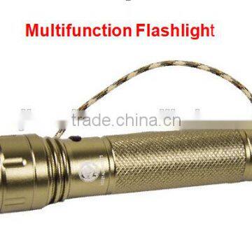 New Idea Aluminum Alloy Outdoor Tactical Survival Gear Including Shovel Hoe and Flashlight