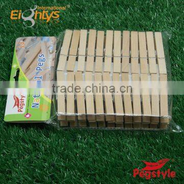 Nature color high quality birch wooden clothes pegs