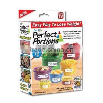 2016 as Seen on tv Colorful 7 Piece Food Storage Box Portion Control Food Containers With Lid photo-3