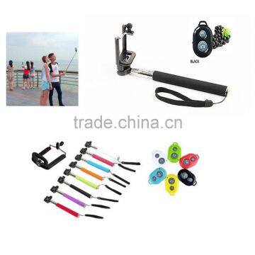 Z07-1 Wholesale Phone Selfie Extendable Handheld Monopod Remote Shutter Button Selfie Stick Bluetooth