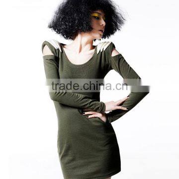 Latest design fashion extra long t-shirt with full sleeve