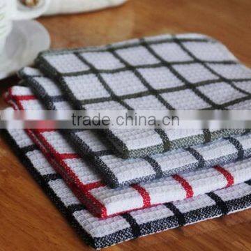 30cm x30cm cheap cotton wholesale printed household cleaning weave dish towels