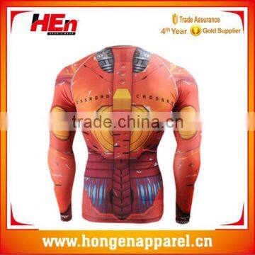 Hongen Apparel 2015 High Quality Compression Wear&new Arrival All Over Sublimation Printing T-shirt&nice Rash Gaurd photo-2