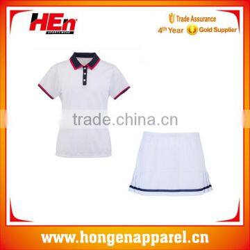 Hongen new style tennis clothes sexy sport/custom team name tennis junior dress