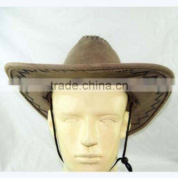 Brown Wool Felt Cowboy Hat, Wide Brim Sun Hat Top Quality photo-4