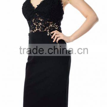 Elegant Smart Lady Lace Dress New Design Cocktail Dress Evening Dress photo-2