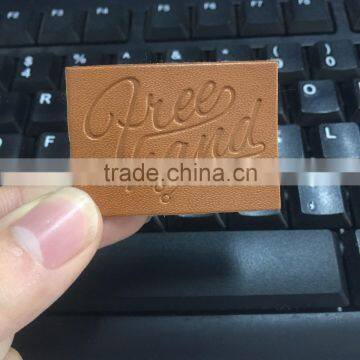 2017 Custom Factory Direct Factory High Quality PU Leather Label for Garments
