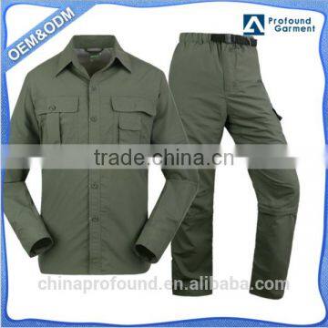 Custom Wholesale Long Sleeve Fishing Shirts And Fishing Pants Sets Fishing wear