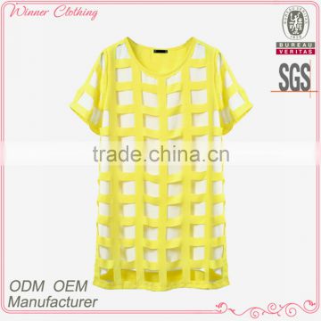 Hot selling women's clothing garment apparel direct factory OEM/ODM manufacturing short sleeve korea fashion blouse