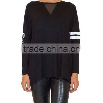 2015 New Fashion Round Neck Long Sleeve Polo Womens T-shirt Wholesale photo-4