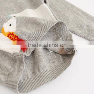 New Design Baby Girl Knit Sweater Cute White Bear Unisex Kid Pullover Sweatshirt photo-6