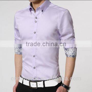Fashion Cotton Slim Fit Custom Men Shirt (201501) photo-2