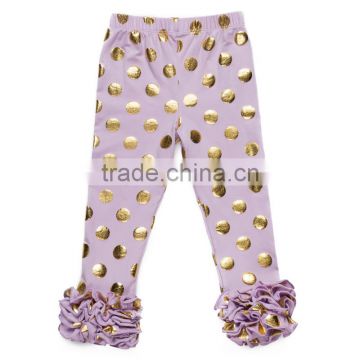 Best Selling Solid Color Ruffle Pant Stretch Icing Ruffle Leggings Infant Cotton Ruffled Pants Cheap Wholesale