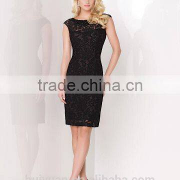 Charming off Shoulder Knee Lengrh Lace Dresses on Sale photo-2