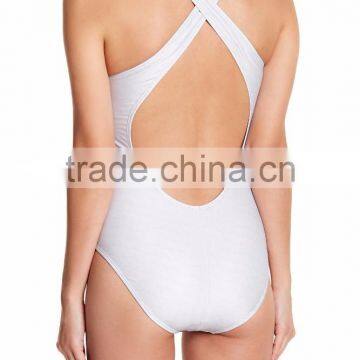 Screen Print One Piece With Liner Custom Swimsuit Scoop Neck Tank Top Straps 80% Nylon 20% Spandex Stretch Women Swimwear photo-5