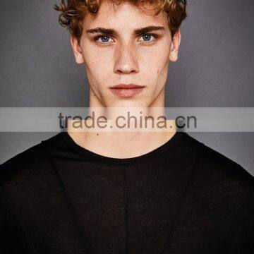 T Shirt With Triangular Seams New Design 100% Viscose Fabric Material Mens Tee Mens Tshirt Customizable Manufacturer China photo-2