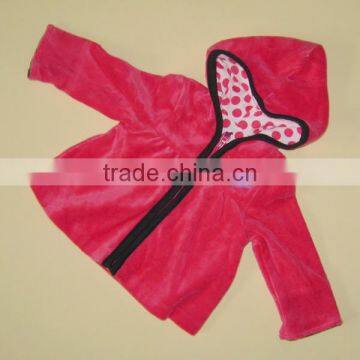 R&H zipper OEM HIGH QUALITY wholesale baby hood fleece jacket