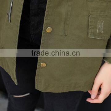 Zm35732a Latest Design Coat Wholesale Women Denim Bomber Jacket photo-5